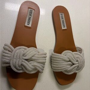 Steve Madden Women's Cream Knotted Sandals